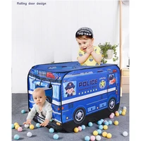 Children Tent Kids Play Tent Toy Foldable Playhouse Cloth Fire Truck Police Car Game House Bus 2