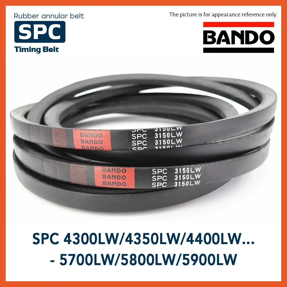 

FREE SHIPPING BANDO SPC SECTION 22MM*18MM V BELT SPC4300LW - 5900LW WEDGE WRAPPED V-BELT Industry Black Rubber Vee V Belt