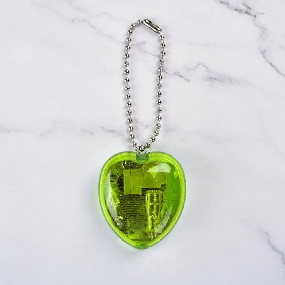Heart-Shaped Musical Box Mini Acrylic Keychain Kids Music Box Creative Gift