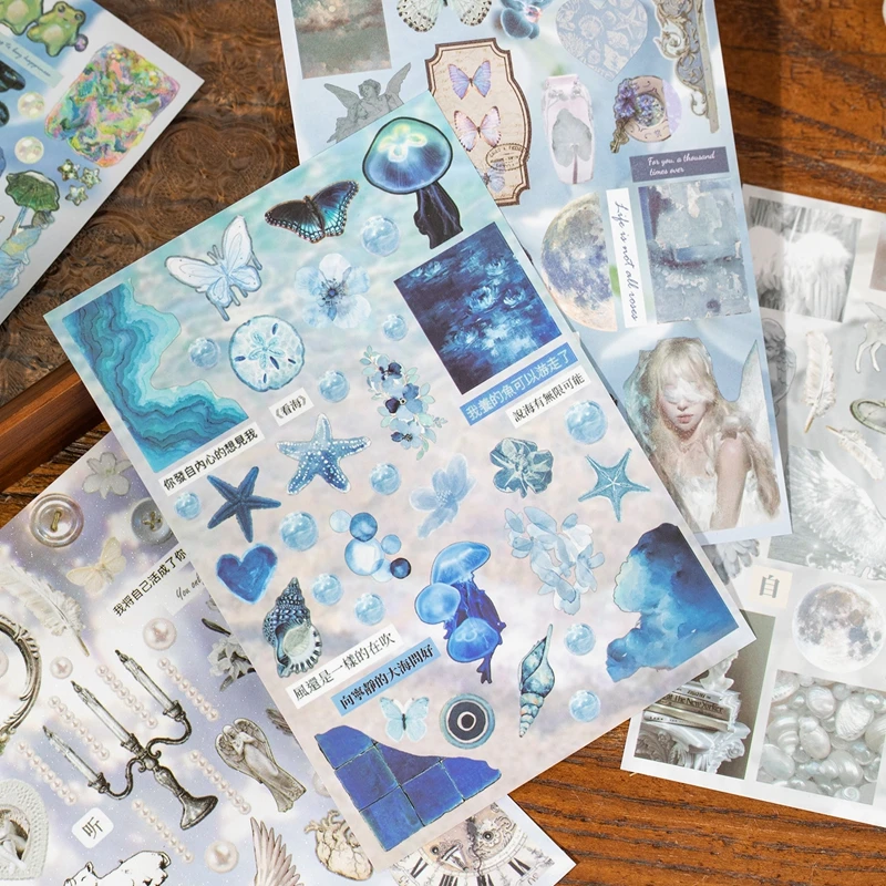 30 pagine adesivi decorativi stile retrò libro scrapbooking cassa del telefono diario fai da te materiale collage adesivo regalo - immagine 5