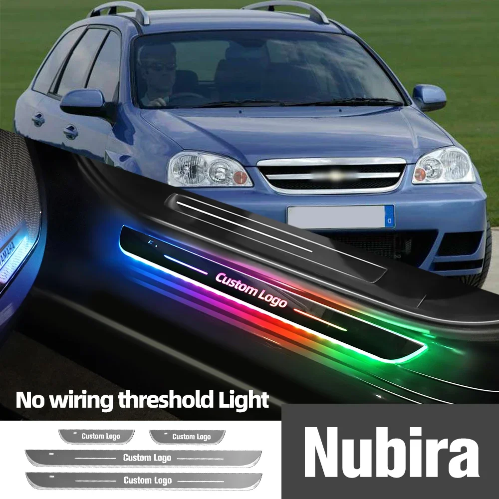 

For Chevrolet Nubira 2005-2011 2008 2009 2010 Car Door Sill Light Customized Logo LED Welcome Threshold Pedal Lamp Accessories