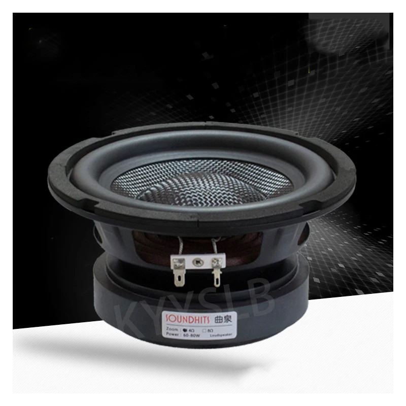 80W 6.5 Inch Subwoofer Speaker Unit Home Theater Car Audio Modification and Upgrade High Power HIFI Woofer LoudSpeaker woofer speaker speaker driver unit