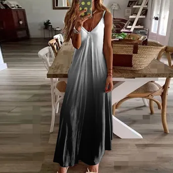 Summer Bohemian Women's Slip Dress Long A-line Oversize Casual Dresses 1