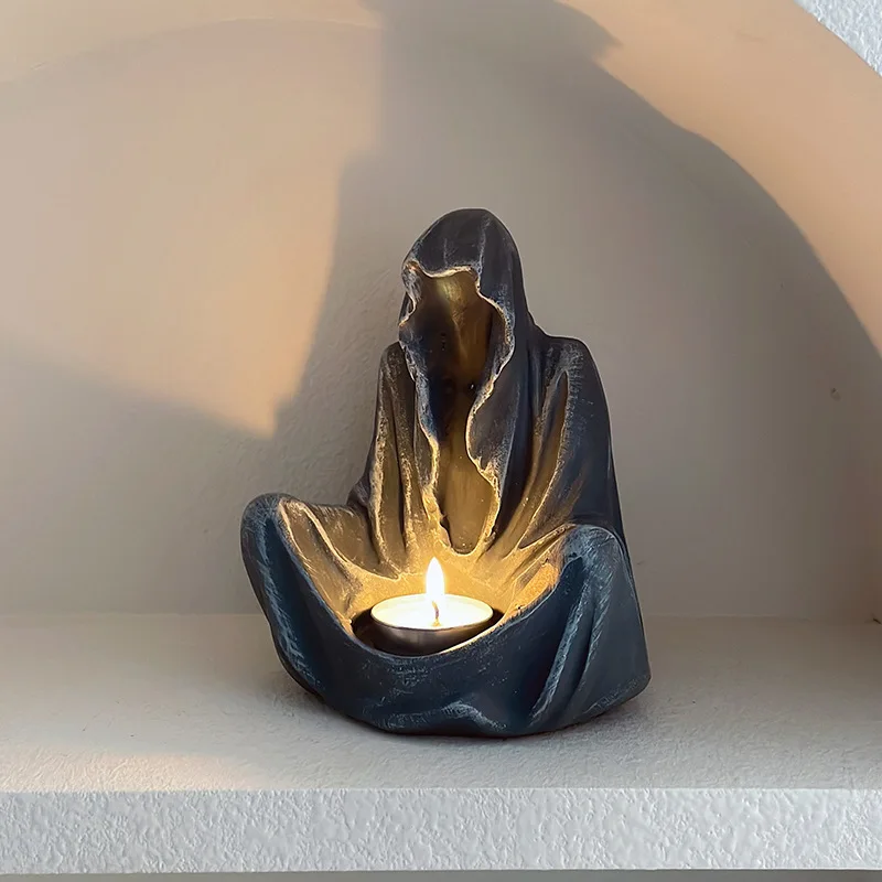 

Give Away Candles Ghost Wizard Scented Candle Decoration Candle Holder Handmade Plaster Mould Diy Candlestick Candle Home Decor