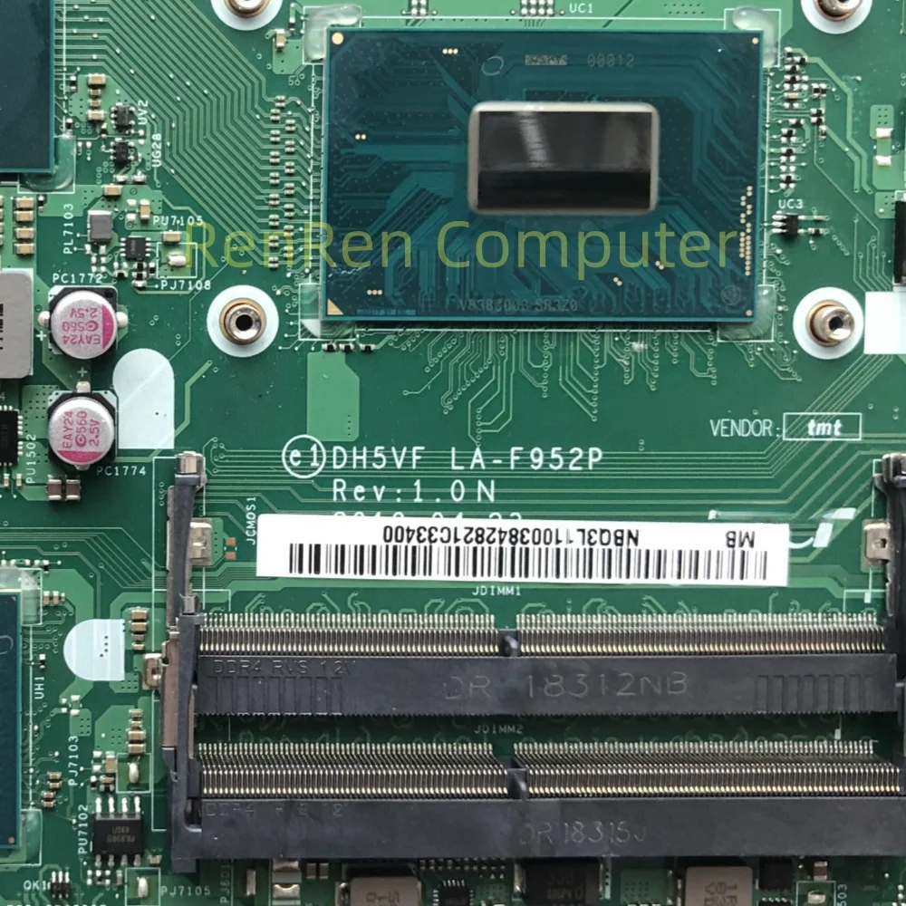 Acer Nitro AN515 AN515-52 Laptop Motherboard i5/i7-8th CPU GTX1050