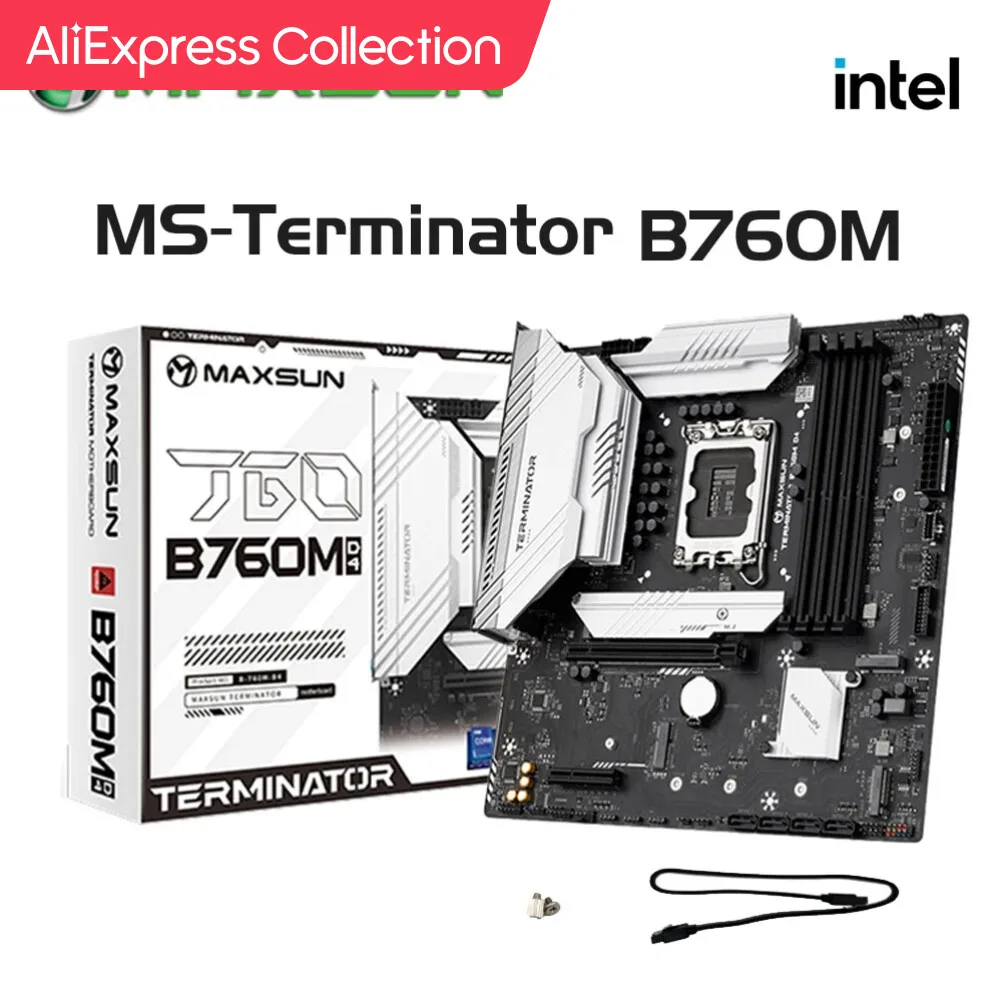 Aliexpress Collection Maxsun B760M Scheda Madre Lga1700 Ddr4 128Gb Supporta Intel 14Th 13Th 12Th Cpu (12400F/13400F/13600)