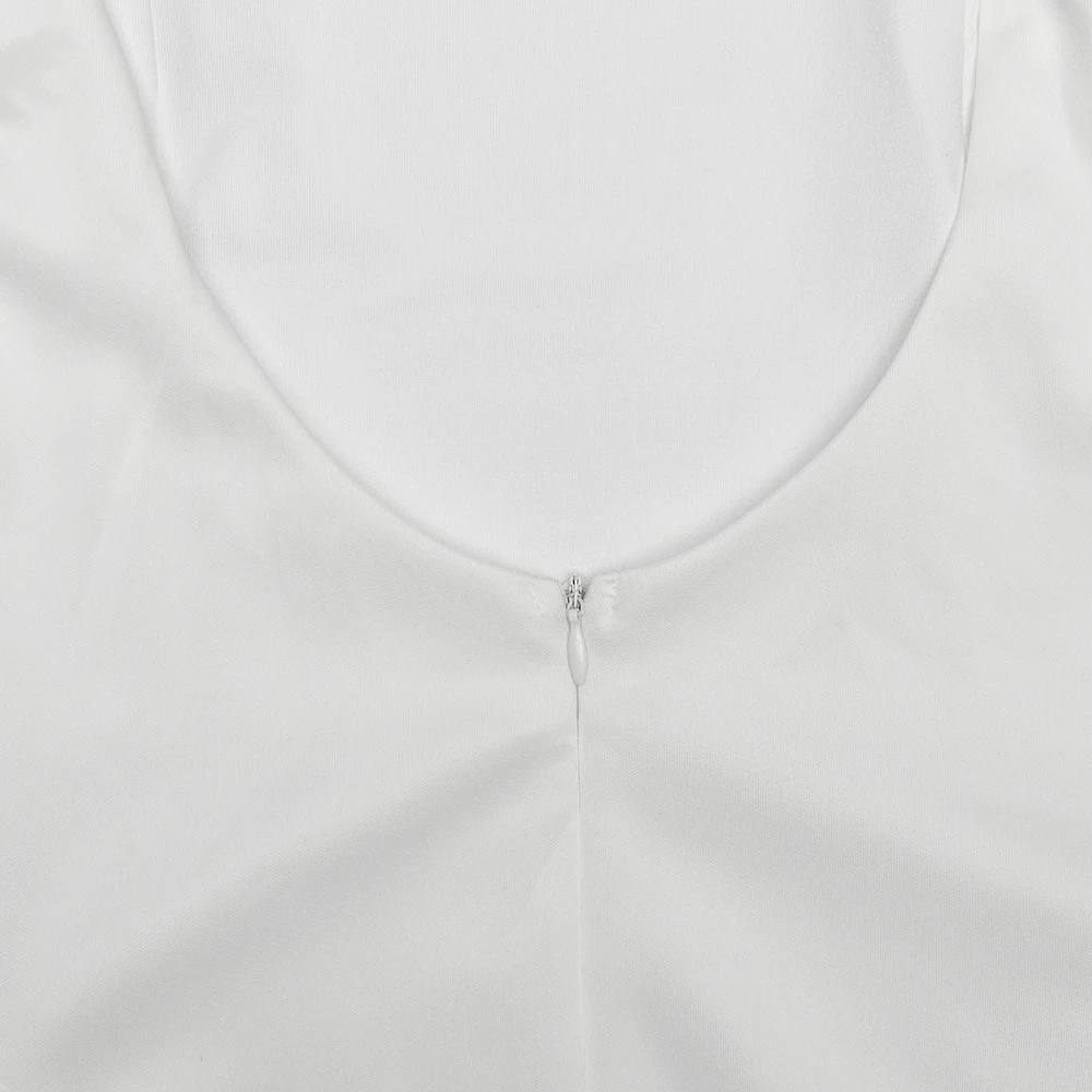 Elegant Sleeveless Folded Bodycon Skirt Women Sexy Backless Tight Party Club Evening Dress Slim Autumn/Winter Vestido