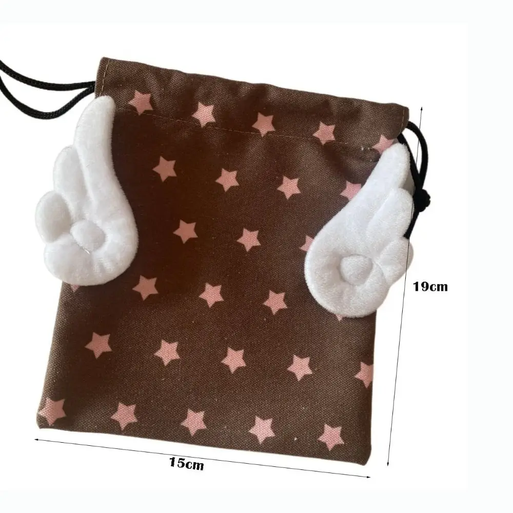 Canvas Storage Bag with Star Pattern for Cosmetics and Stationery