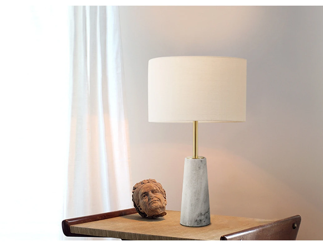 

Manufacturer Directly Sells Nordic Style Real Marble Table Lamps Post-Modern Simple European Creative Bedside Table Lamp