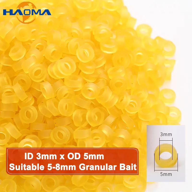 

Mini Elastic Rubber Ring Fishing Bait Bands Red Fish Tackle Granular Bait Stretchable Sturdy O Rings Insect Clip Fishing Tools