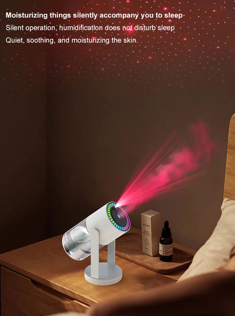 Air Humidifier with Starry Sky USB Mute Creative Humidifiers for Vehicle Home Ultrasonic Romance Colorful Led Big Fog WOMEN MAN