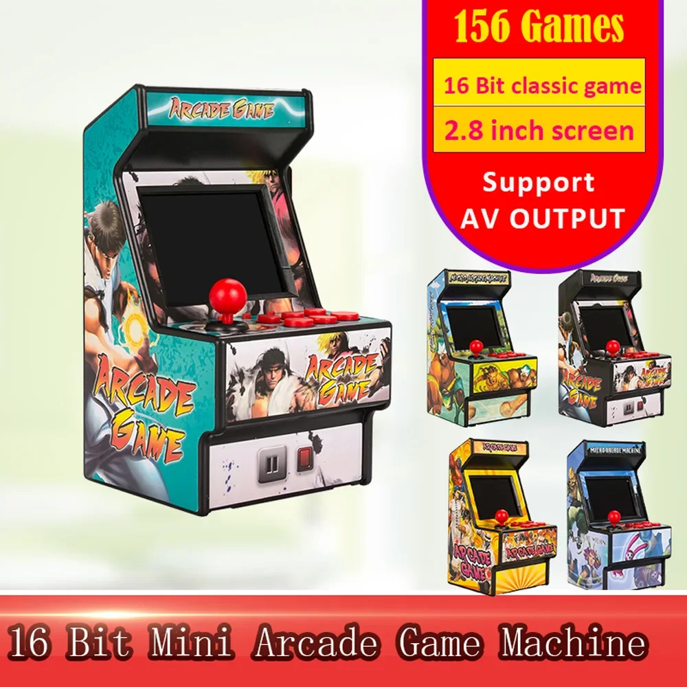 Console di gioco portatile Mini macchina da gioco Arcade retrò portatile con 156 videogiochi per Sega Consolas De Videojuegos da 2.8 pollici