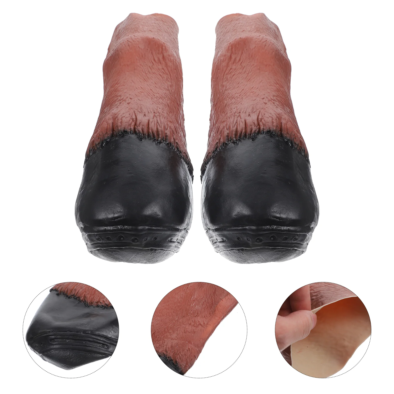 

Halloween Party Cosplay Gloves A Pair Horse Hooves Gloves Cute Latex Animal Gloves