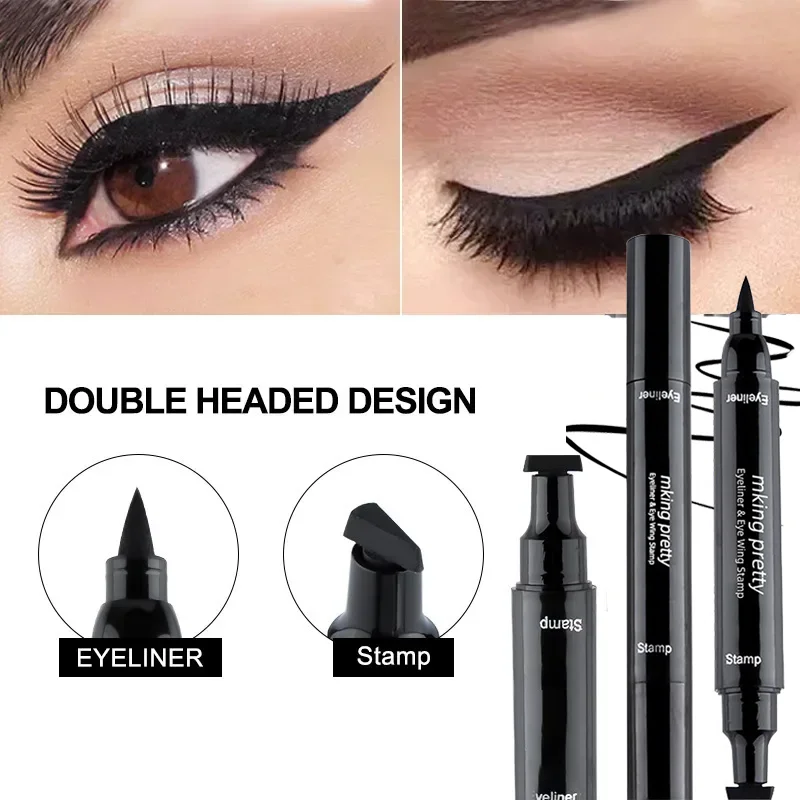 2 In1 Stamp Liquid Eyeliner Pencil Double-ended Eye Liner Pen Make Up for Women