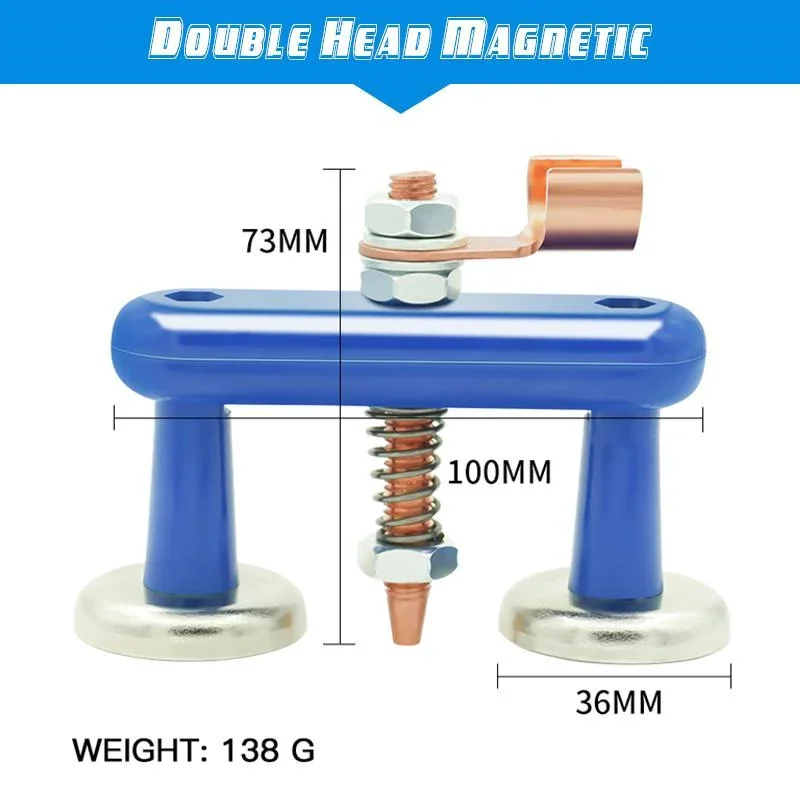 Suporte de soldagem magnética, Ferramentas Ground Clamp, Cabeça magnética, Grande sucção, Cauda de cobre, Acessórios de soldagem, Fix Clip, Estabilidade