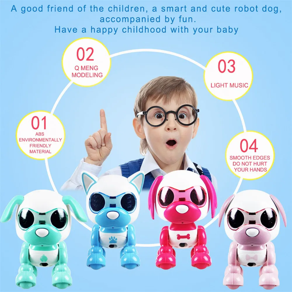 

Children'S Intelligent Pet Dog Electronic Pets Toys 4 Function Robot Dog Toy Smart Pet Robot Kids Interactive Playmate