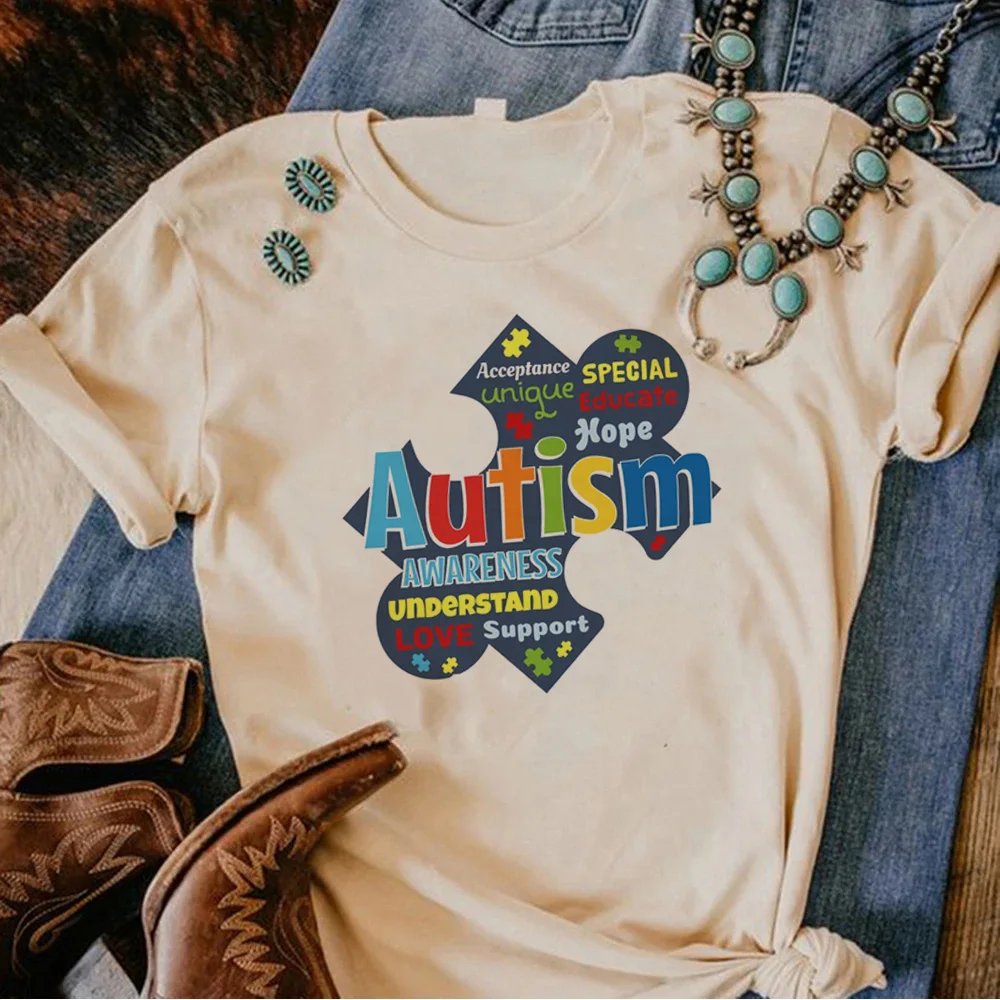 

Autism t-shirts women harajuku t shirt girl Japanese anime clothes