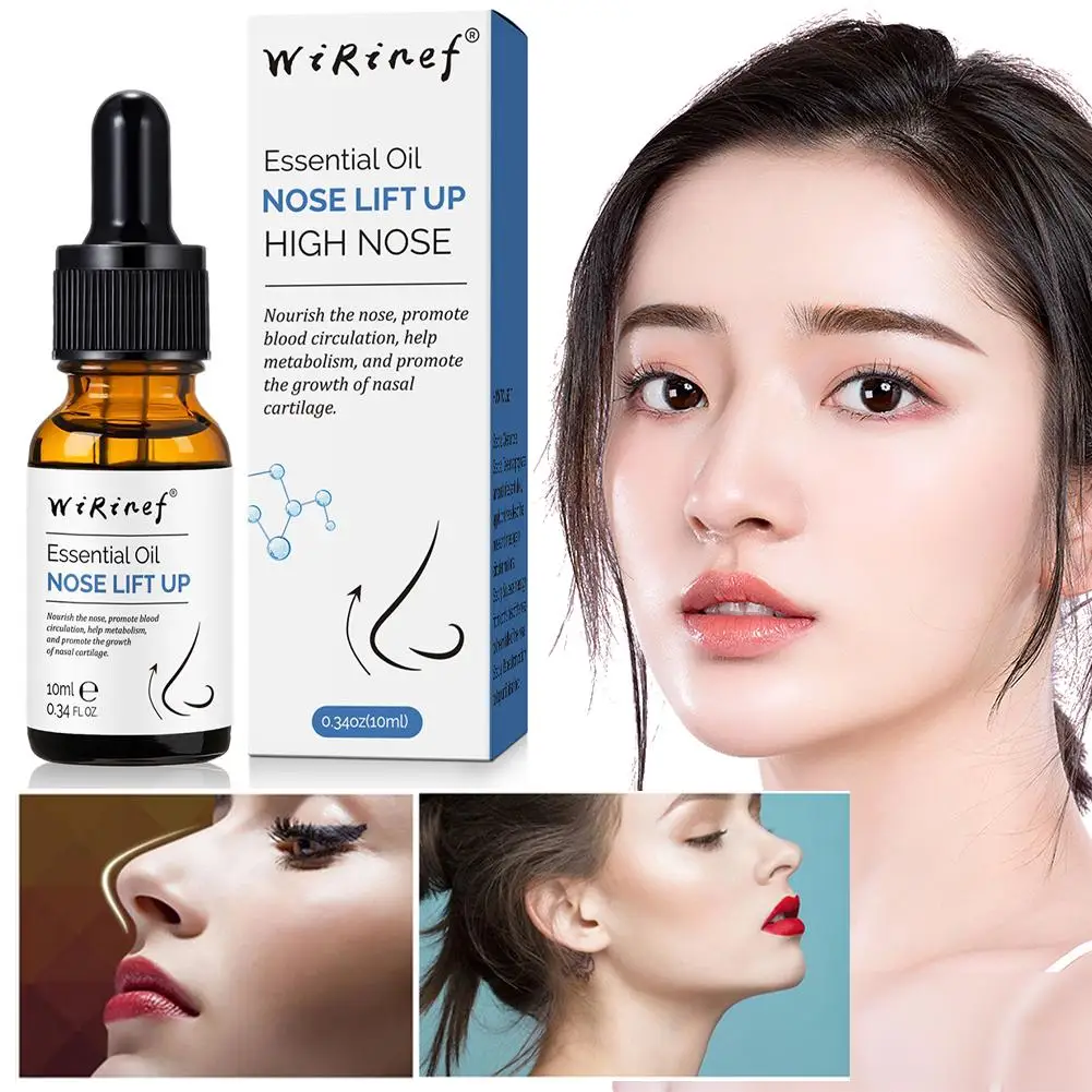 Nose Lift Up Heighten Essential Oil Nose Up Heighten Care Bone Thin Remodeling Rhinoplasty Nose Smaller Nasal Natural Pure E2Q5