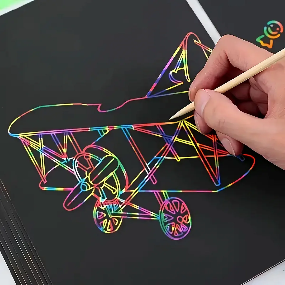 Versatile Scratch-Off Art Stylus Set - 10-Piece Brush and Scraper Tool Collection