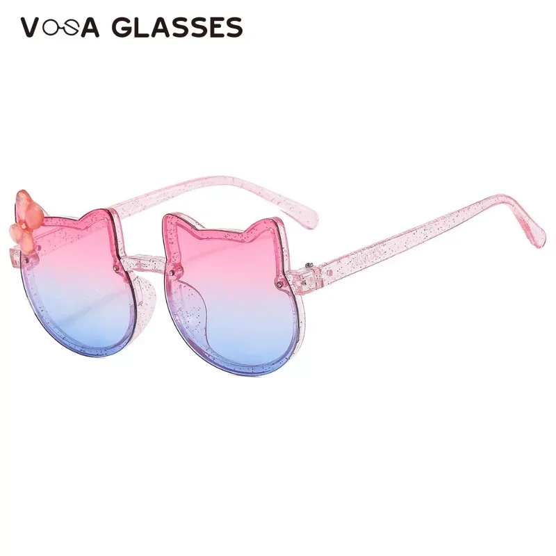 Acrylic Bow Outdoor UV Protection Sun Glasses Baby Girls Children Cute Cat Sunglasses Classic Kids Boy UV400 Eyewear kids sunglasses children sunglasses