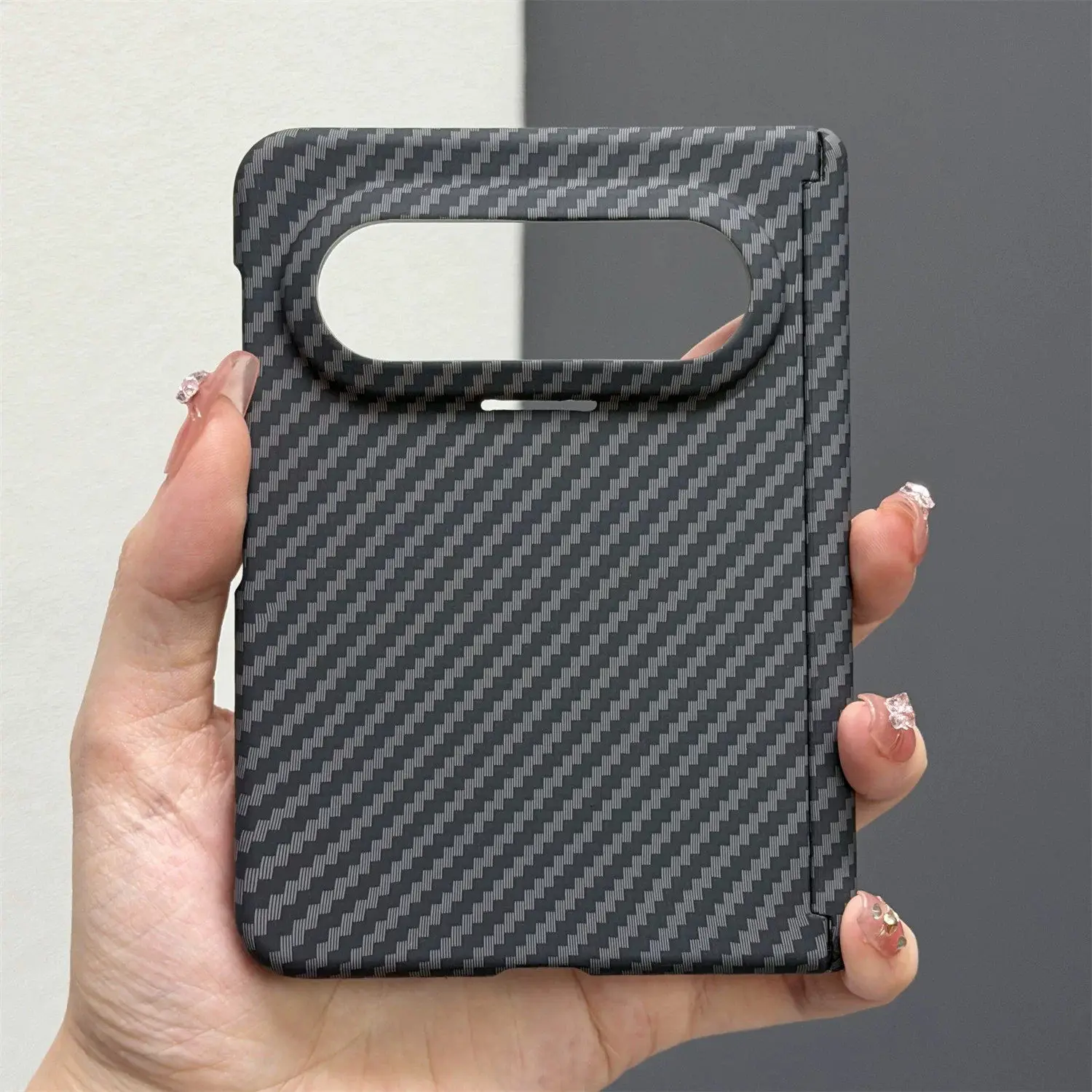 Carbon Fiber Texture Magnetic Matte Shockproof Phone Case - Enhanced Protection with Hard PC Shell and Bumper