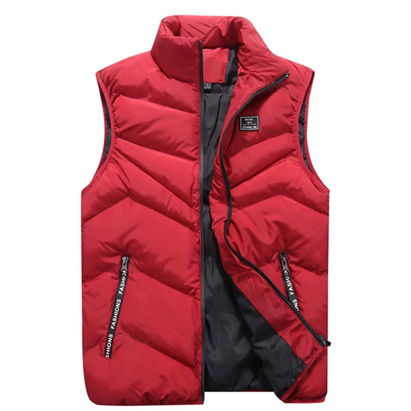 

4XL 3XL Plus Size Vest Men Brand Man Jacket Sleeveless Vests Winter Jackets Gif Casual Coats Men's Vest Cotton Thicken Waistcoat