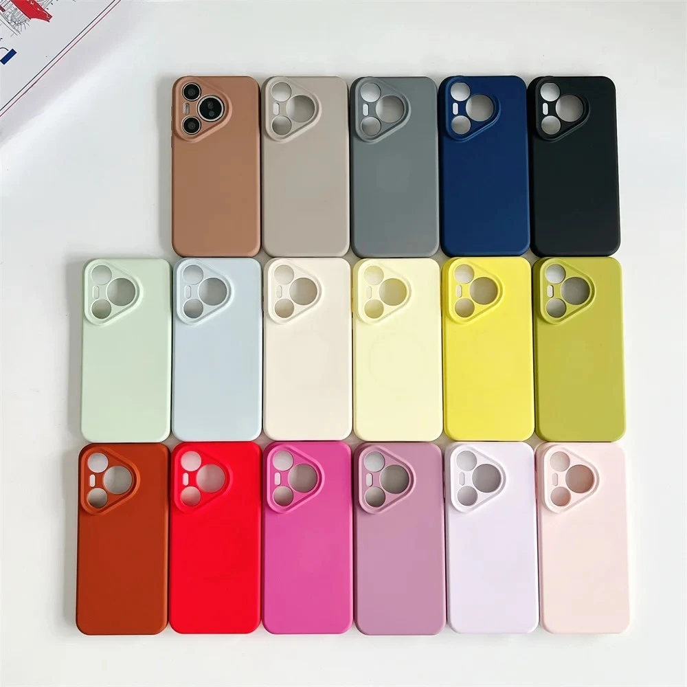 Luxury Liquid Silicone Magnetic Case - Matte Soft Shockproof Bumper Cover