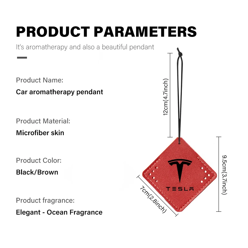 Car Perfume Freshener Aromatherapy Hanging Auto Pendant for Tesla Model 3 S Y X