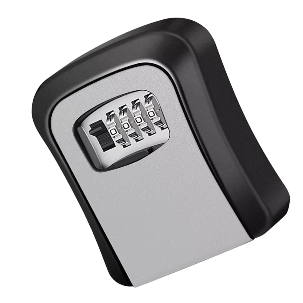 11pcs 4 자리 조합 키 잠금 상자 방수 벽걸이 형 키 보관 상자 안전하고 내구성이 뛰어난 잠금 상자 홈 보안