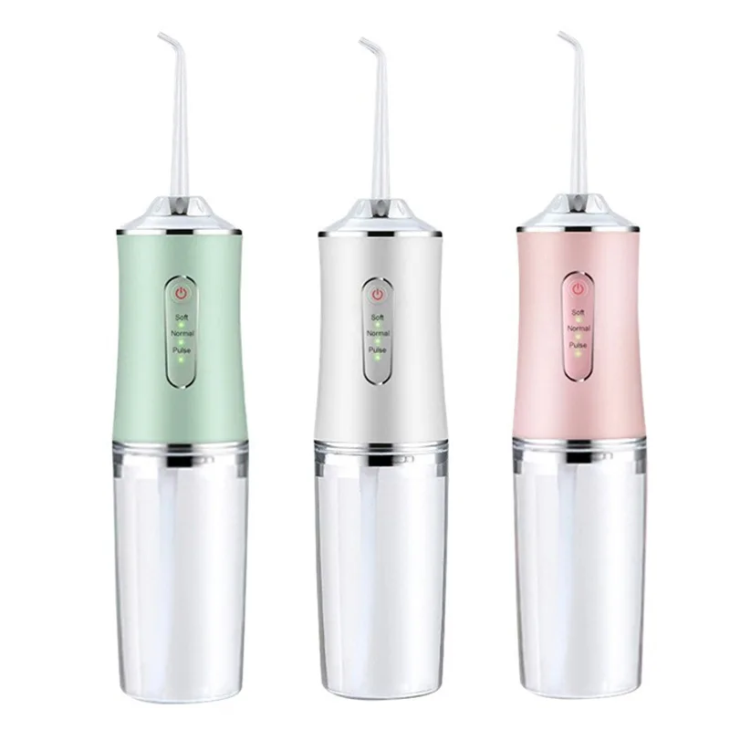 휴대용 구강 세정기 워터 플로셔 USB 충전식 3단계 IPX7 방수 360도 회전 노즐 4개 노즐 일상 구강 관리