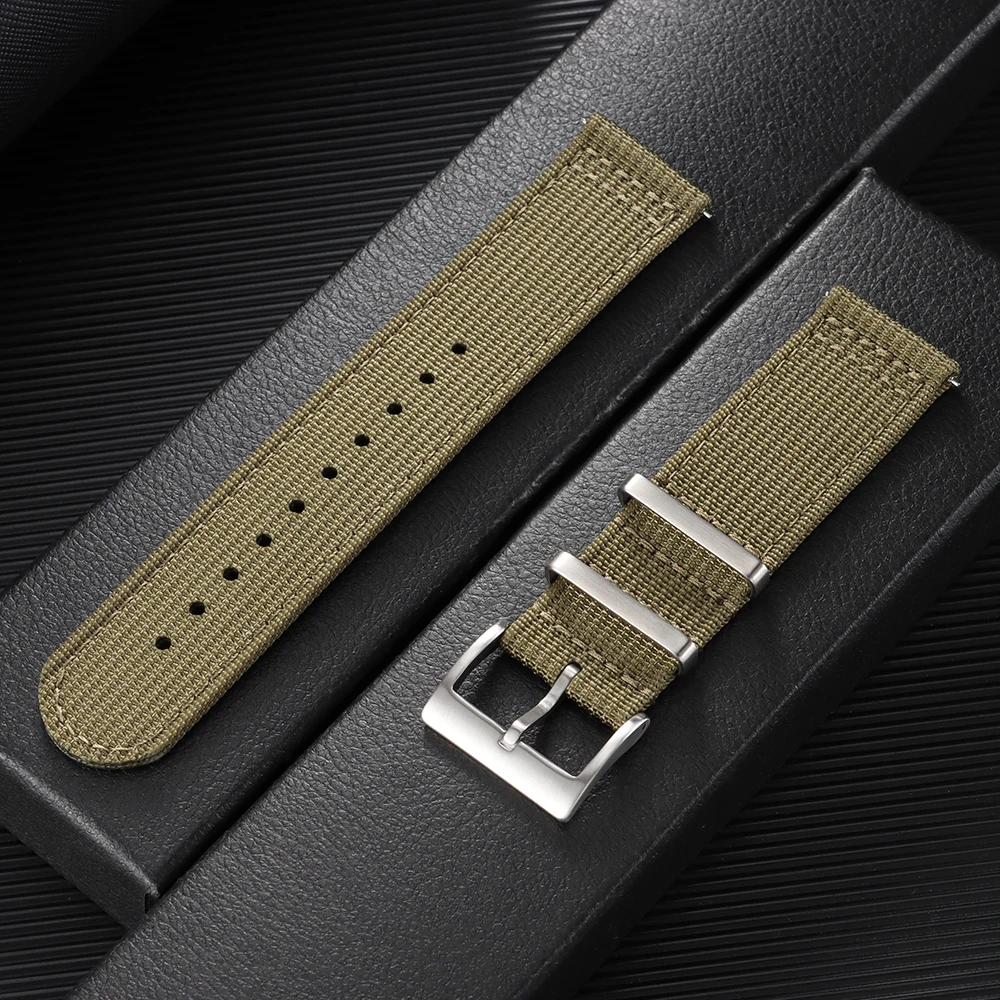 Premium Quick Release Canvas Nylon Watch Strap – Durable Replacement Band