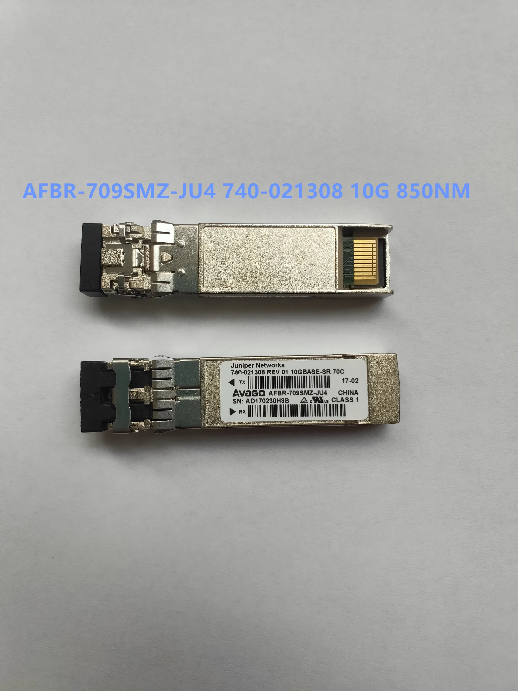 Juniper Fiber Module 10g SFP AFBR-708SMZ-JU4 740-030658 740-021308 AFBR-709SMZ-JU4 FTLX8571D3BCL-J1 FTLX8574D3BCL-J1 850NM 300M