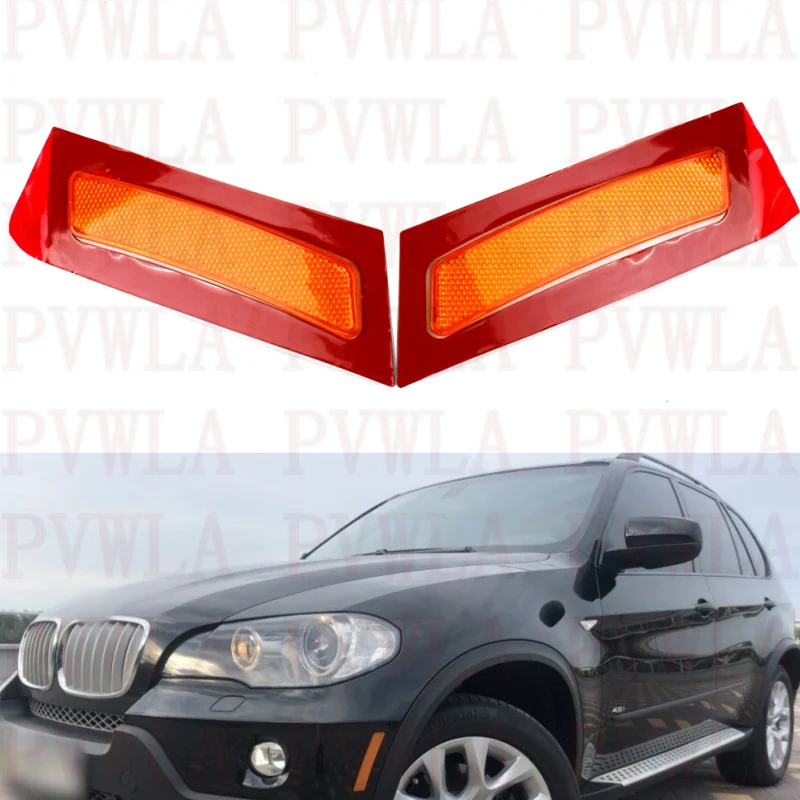 

Front Bumper Side Mark Reflector 63217162547 63217162548 For BMW E70 X5 2007 2008 2009