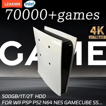 Nuova Console di Gioco Retrò X5 con HDD da 2TB, 70000+ Giochi Integrati, 4K HD Plug and Play TV, 60+ Emulatori per WII PS2 PSP SS, Regalo per le Feste