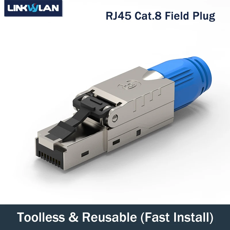 Linkwylan-connecteur De Champ Rj45 Cat8, Prise De Terminaison, Prise  Trapézoïdale, 40g, 2000mhz, Blindé, Connexion Sans Fil, Jusqu'à Poe + 100w  - Ordinateur Câbles & Connecteurs - AliExpress