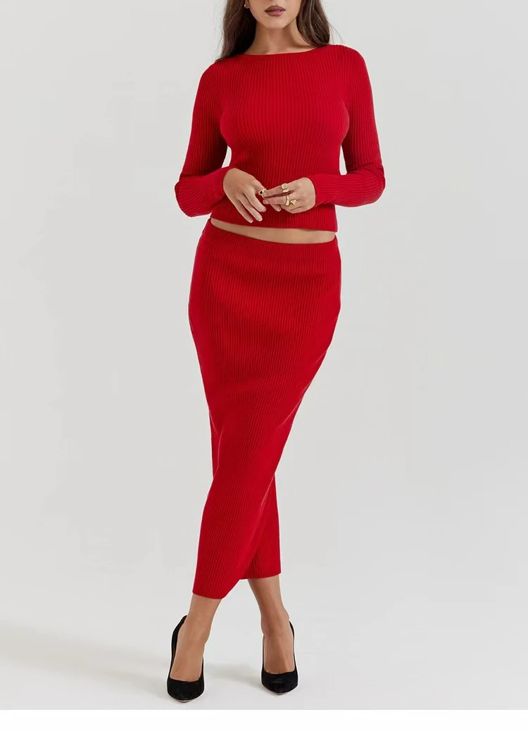 Осеннее новое платье с открытой спиной Mikydely