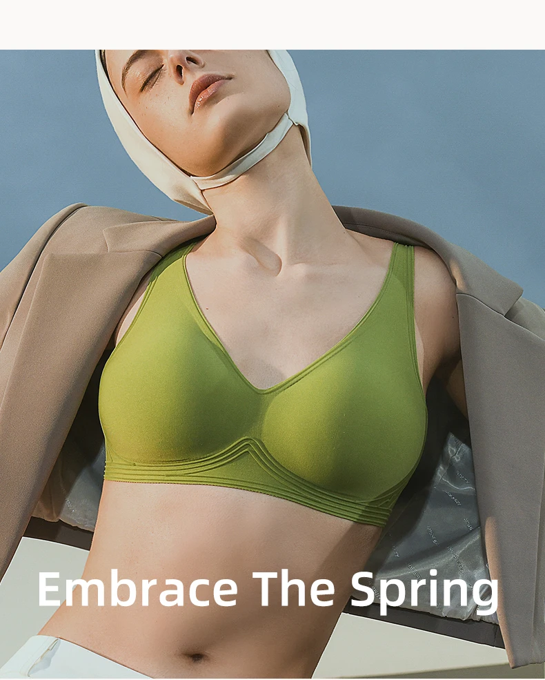 SUJIIN Seamless Push Up Bra for Women Wireless Padded Smooth Invisible Comfortable Bra Woman Breathable Bralettes Woman MX179
