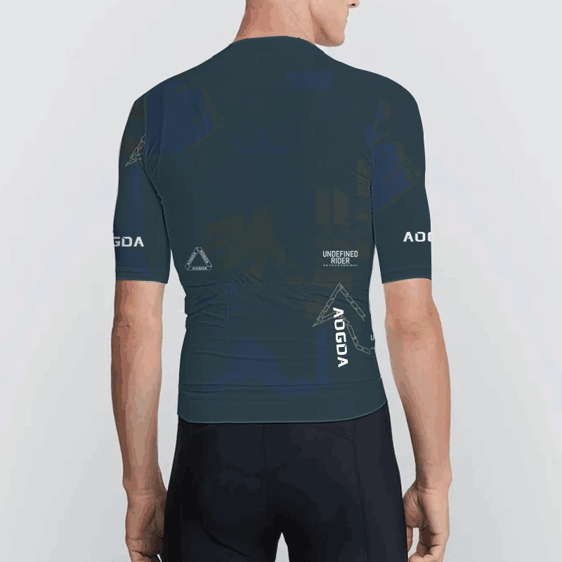 Aogda Breathable Cycling Jersey,Men's Short Sleeve Bike Jersey,Fast Drying Cycling Shirt,Slim Fit Bicycle Clothing