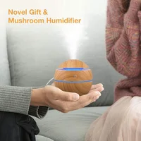 Humidifier Electric Air Aroma Diffuser Wood Ultrasonic 130ML Air Humidifier Essential Oil Aromatherapy Cool Mist Maker For Home 4