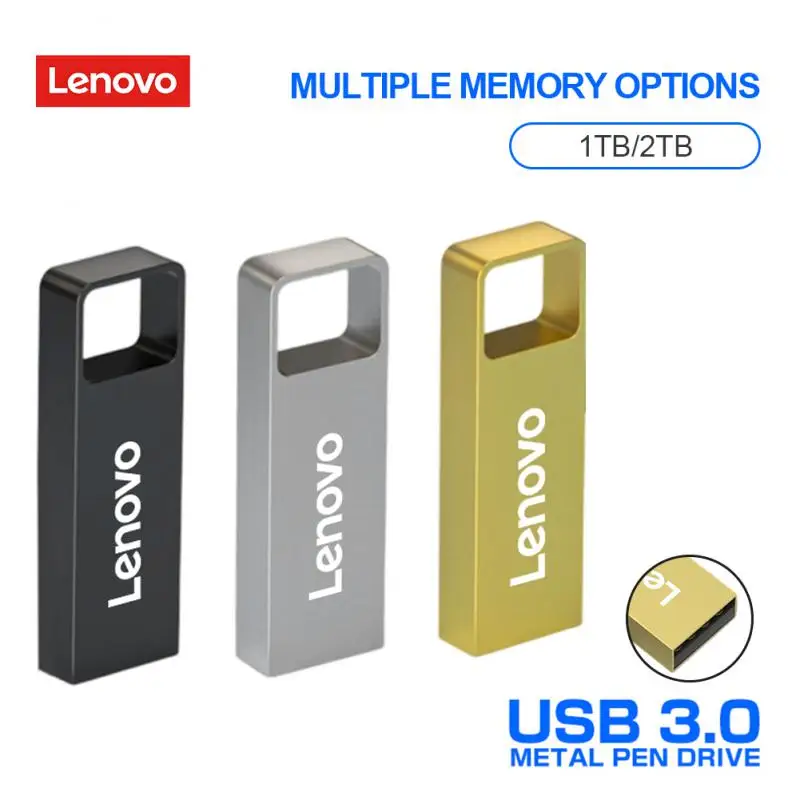 Lenovo Mini Usb Flash Drive 2Tb 1Tb Usb 3.0 Pen Drive Cle Usb Flash Impermeabile Usb Stick Pendrive Regalo Per Macbook Spedizione Gratuita