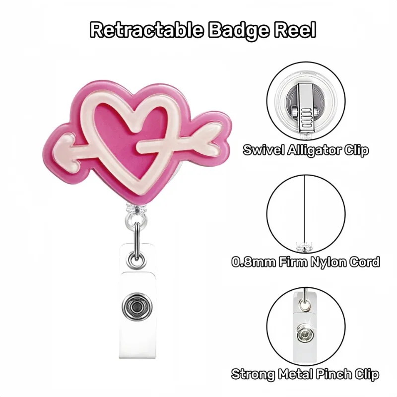 Cute Badge Reel Holder Retractable With ID Clip For Nurse Nursing-1020371