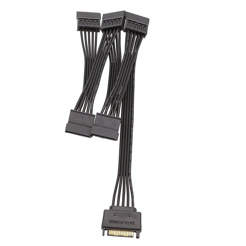 Cabo de Extensão Sata Power Hard Drive 15 Pin Macho para Feminino Splitter Adapter Cabo de Expansão Disco Rígido 60cm - Imagem 6