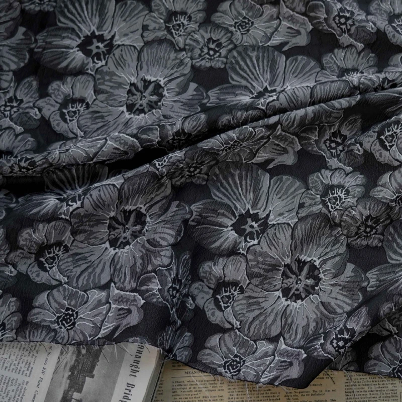 Textured Yarn Dyed Jacquard Fabric Spring Autumn Womens Camisole Peony Embossed Sustainable Fashion Design Apparel Accessories - Image 3