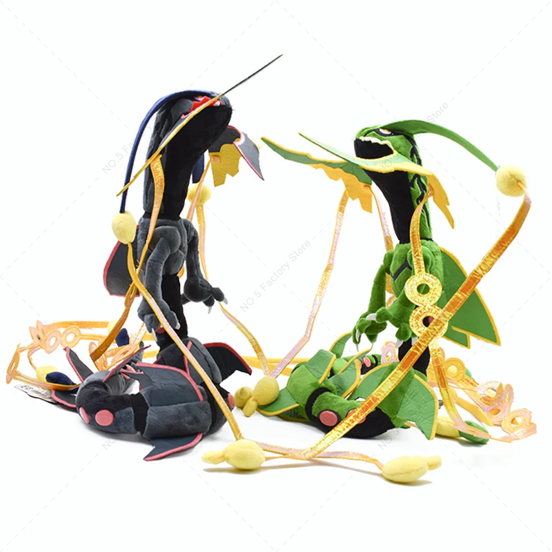 Pokemon Plush Mega Rayquaza Shiny Rayquaza Stuffed Toy Kawaii Cartoon  Plushies Doll Best Halloween Gift for Kids Girls