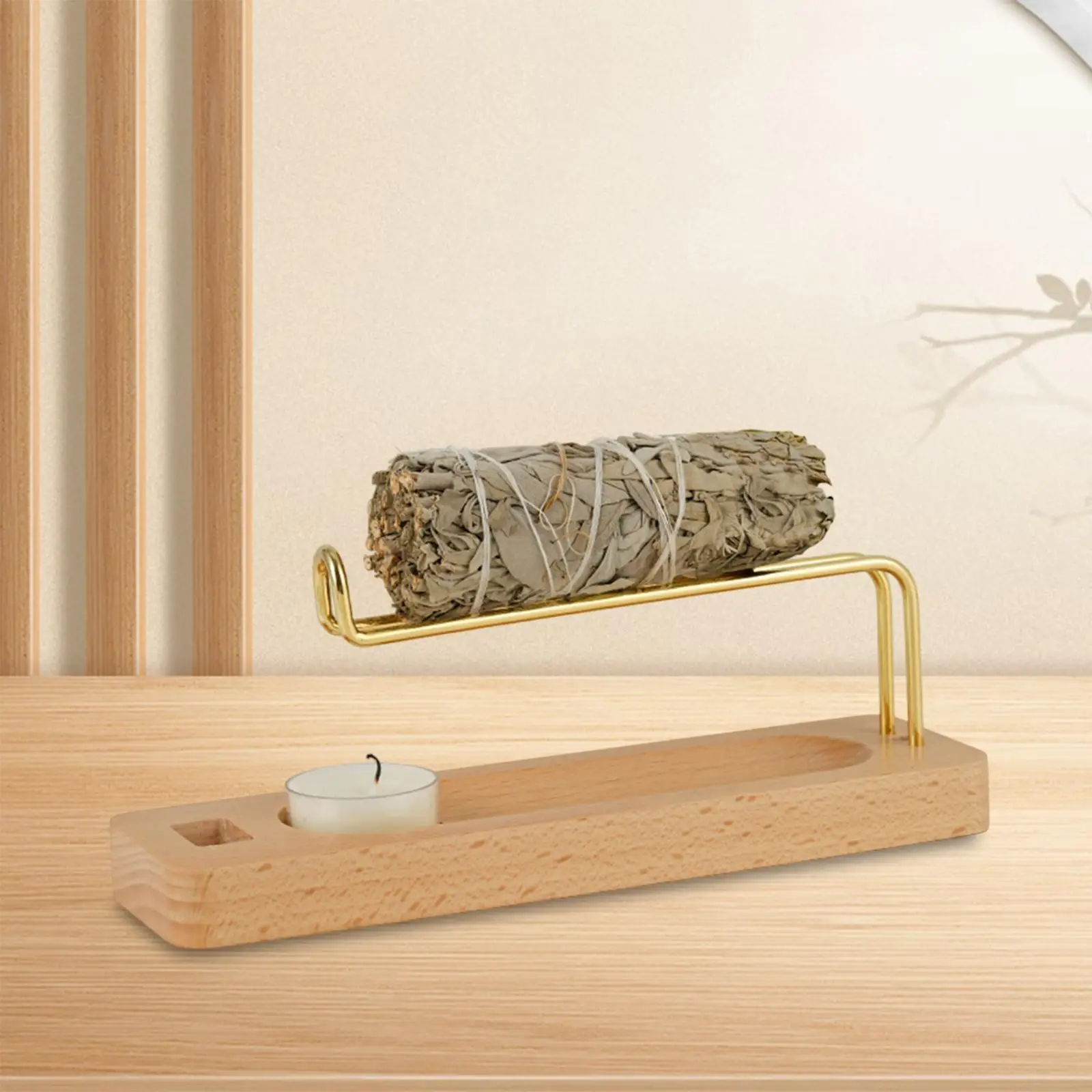 Sage Palo Santo Holder Decoration Farmhouse for Incense Stick Incense Stick Holder Candle Holder Table Centerpiece Multifunction