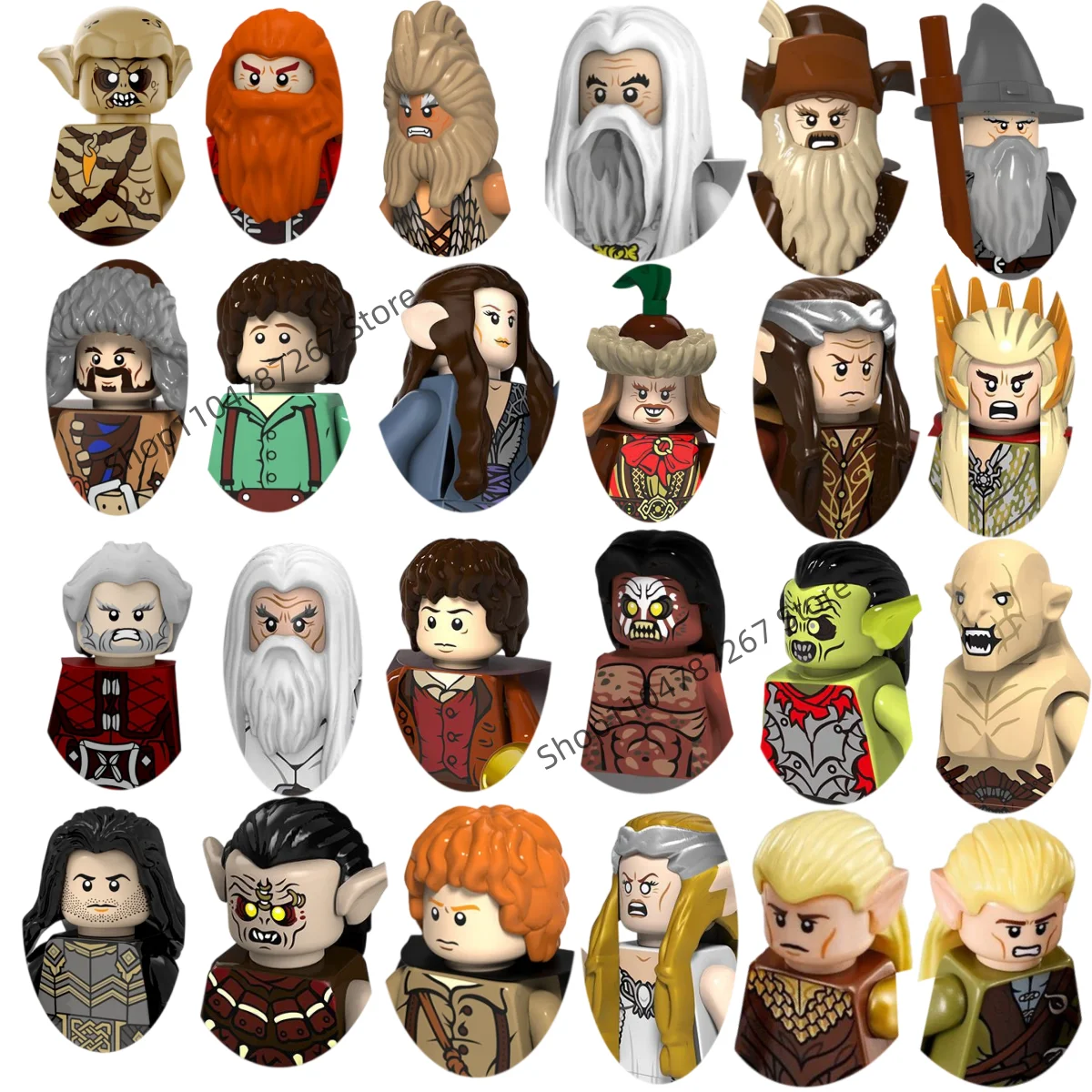 Bausteine Der Herr der Ringe klassische Charaktere aus Fantasy-Filmen Soldaten Ork Kinder-MINI-Bausteine Spielzeug Geschenke