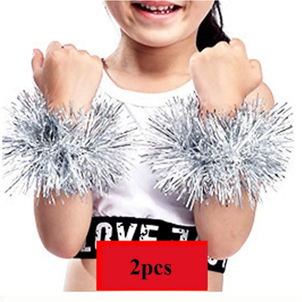 2pcs Apply to Sports Sports Game Pompoms 10 Styles Cheap Practical Cheerleading Cheering Flower Ball Games Bracelet