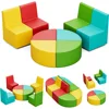 8 PCS Kids Sofa Set, Daycares Chairs for Toddlers Activities, Colorful Modular Flexible Seating Set for Home Preschool Playroom 6