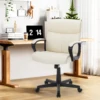 JHK PU Leather Ergonomic Padded Living Room Rocking Gaming Chairs Adjustable Height Rolling Swivel Wheel With Lumbar Support 1
