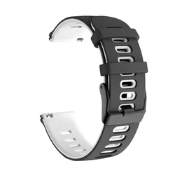 Versatile Replacement Watch Bands - 22/20mm Adjustable Strap - 22mm (02 black - white)